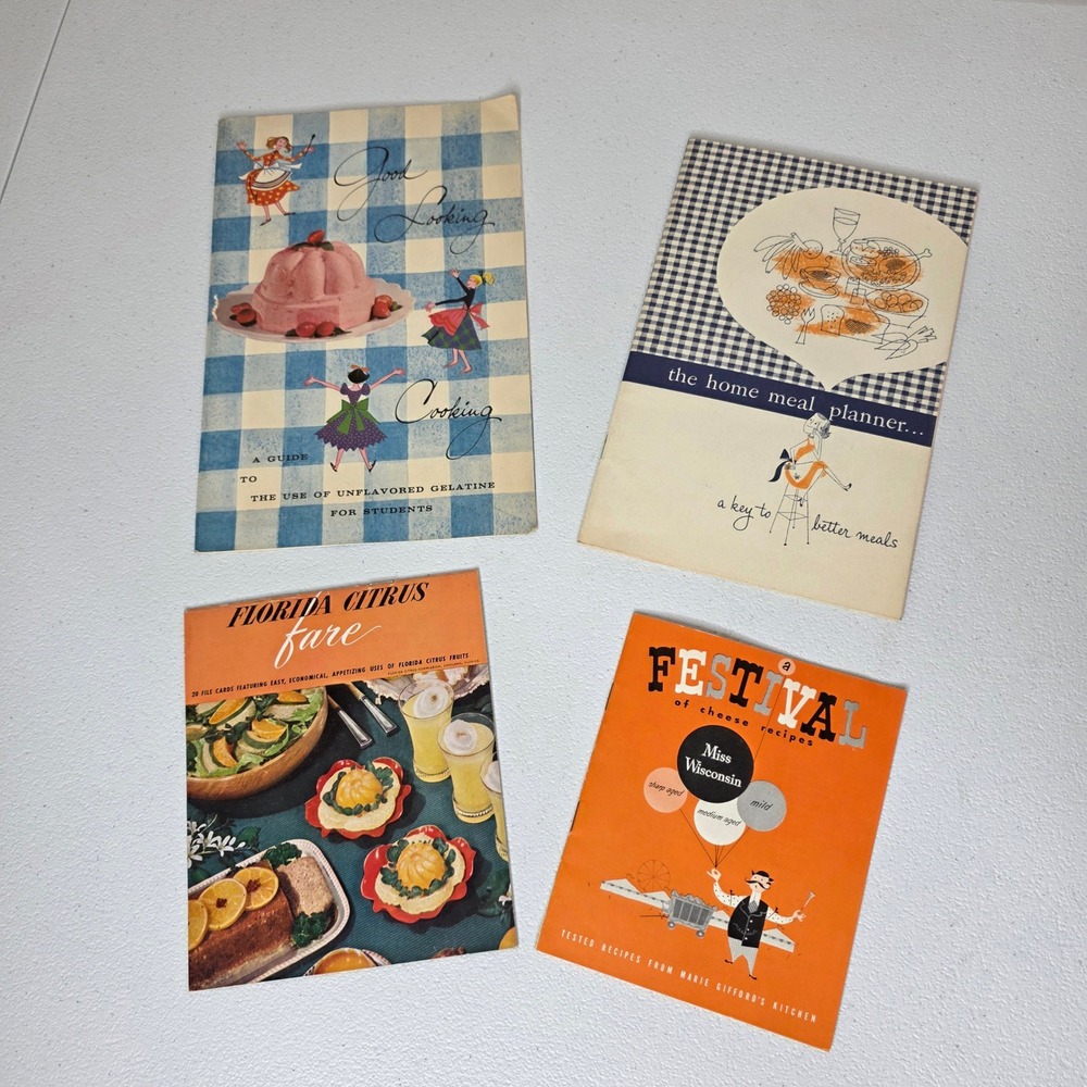 Vintage 50-60s MCM Recipe Booklets Knox Armour Florida Citrus Lot of 4 Retro